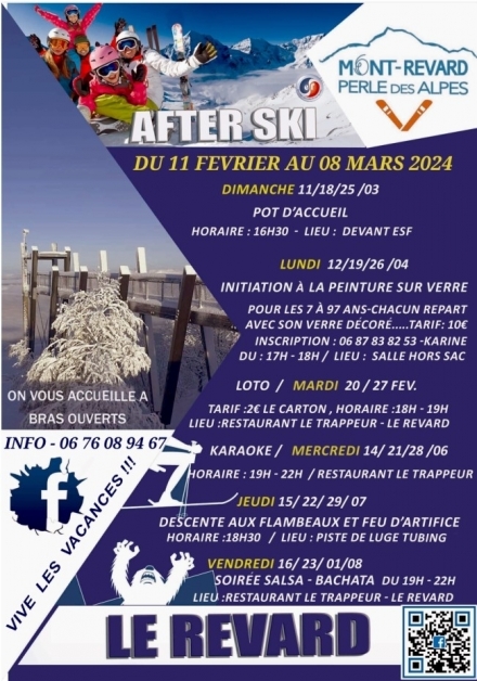 L'after Ski 2024 du 11 /02 au 08 /03. - ESF Le Revard